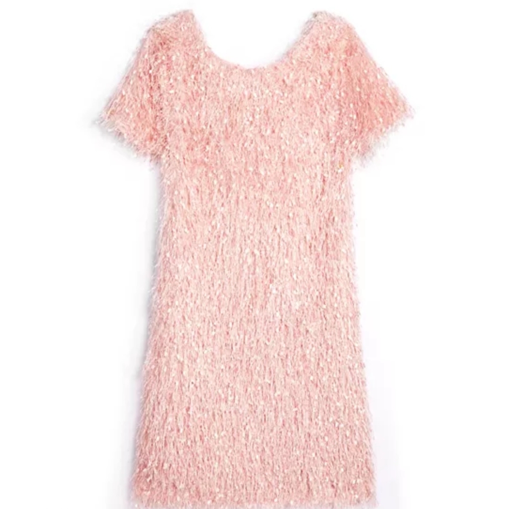 Aqua Kids Pink Textured Dress